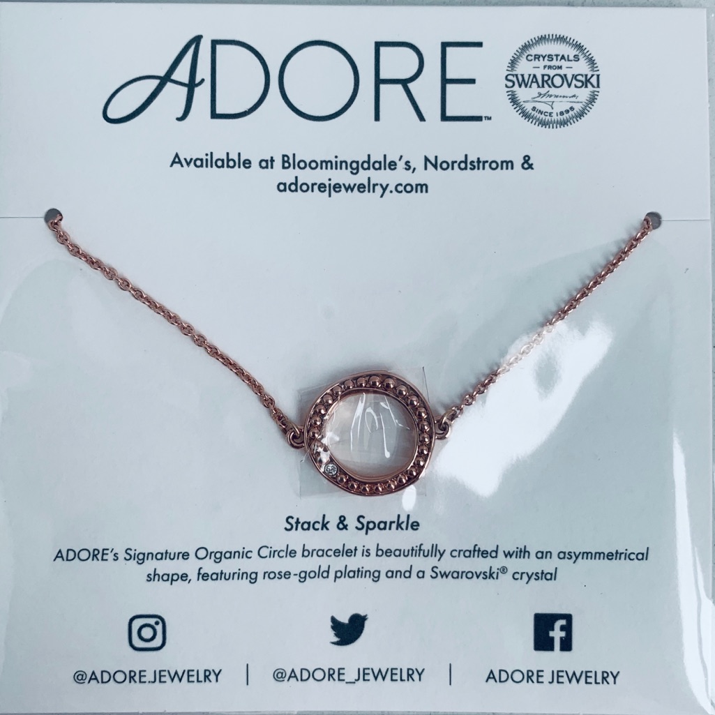 Adore Sig Organic Circle Swarovski Bracelet Nwt 7$